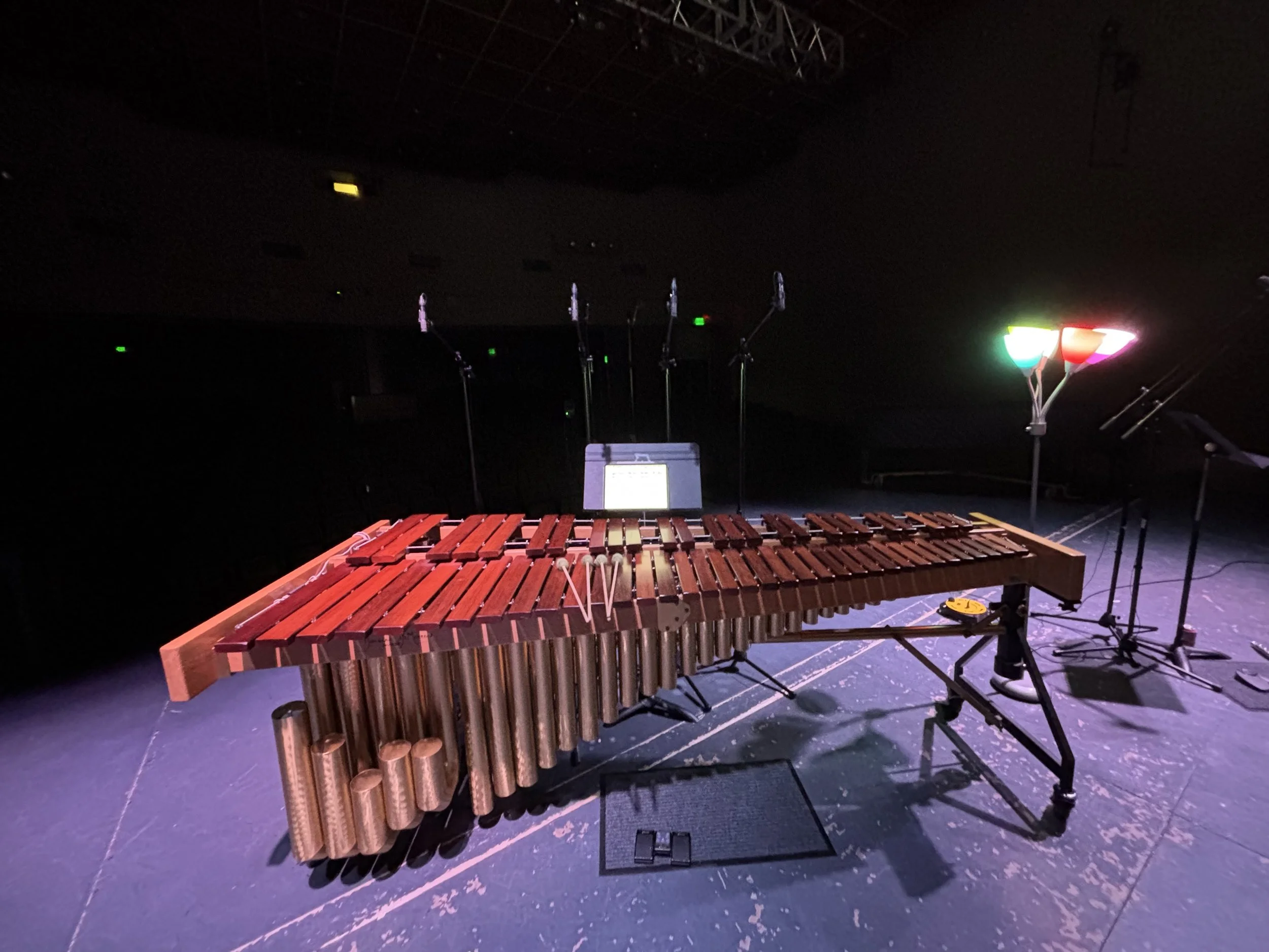  recent recording session of Carolina Calvache’s new duet for flute and marimba…  