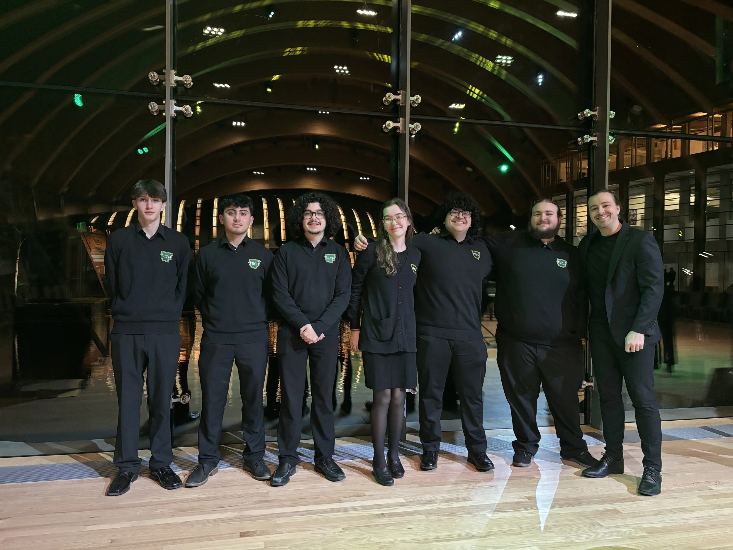  w/ ATU Percussion students after a performance @ Crystal Bridges Museum of Art, Bentonville AR 