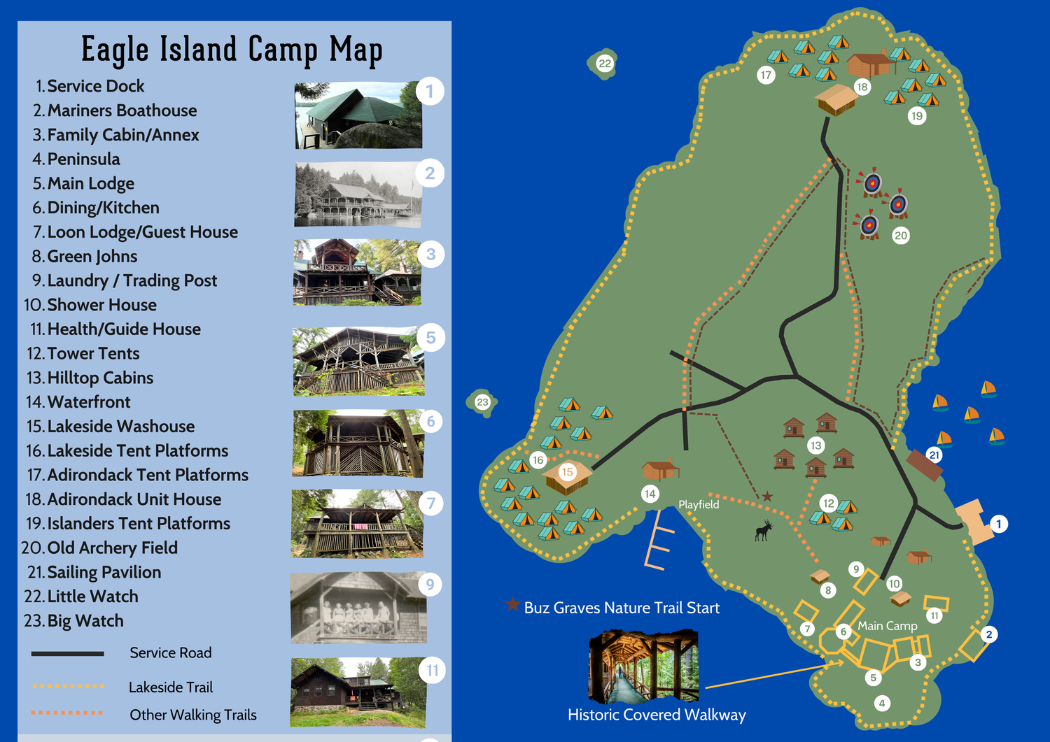 Camp Map Eagle Island Camp