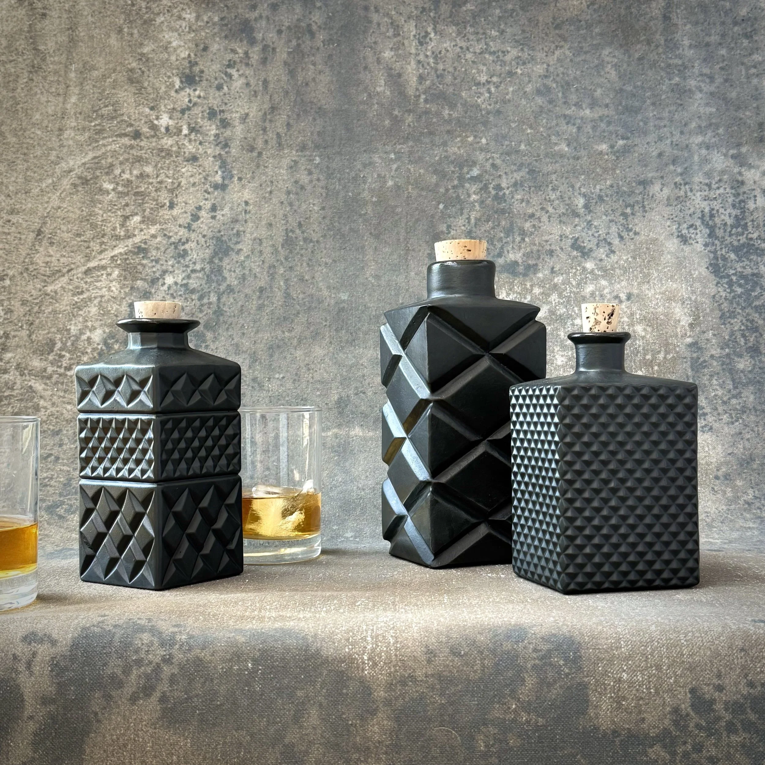 Black Porcelain Decanters with Corks copy.jpeg