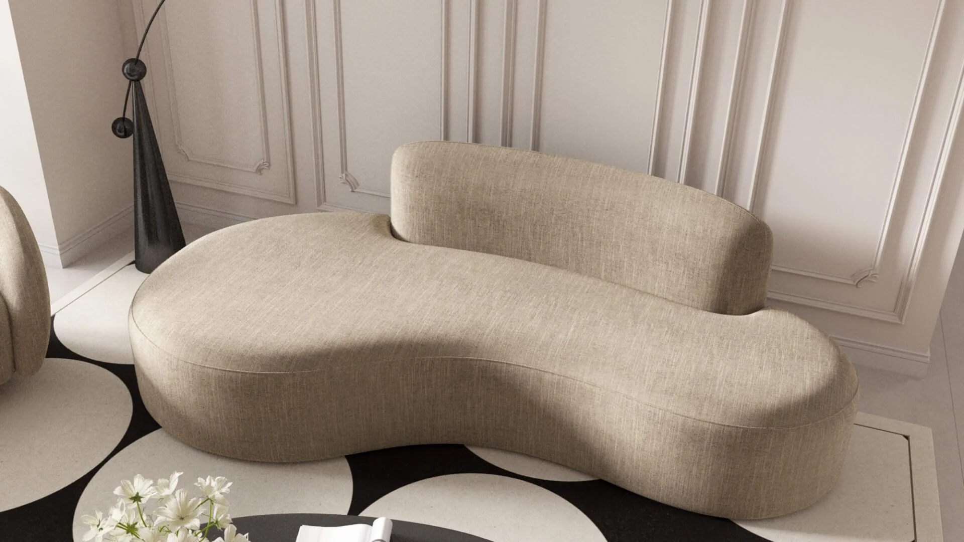 SYMPHONIE canapé 2 places beige