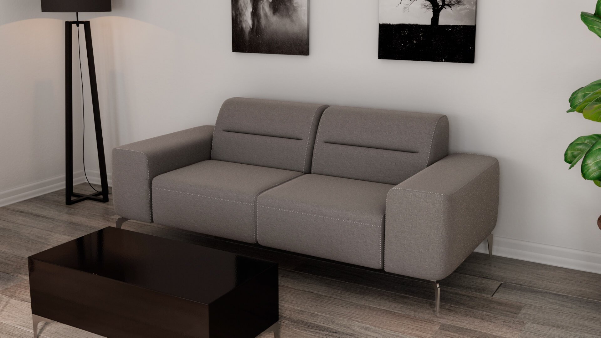 ULTRA canapé 2 place gris clair