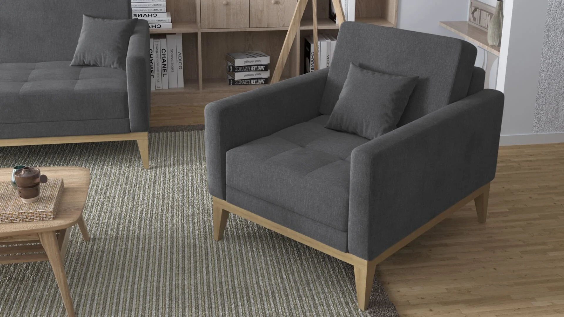 Fauteuil FELIZ gris
