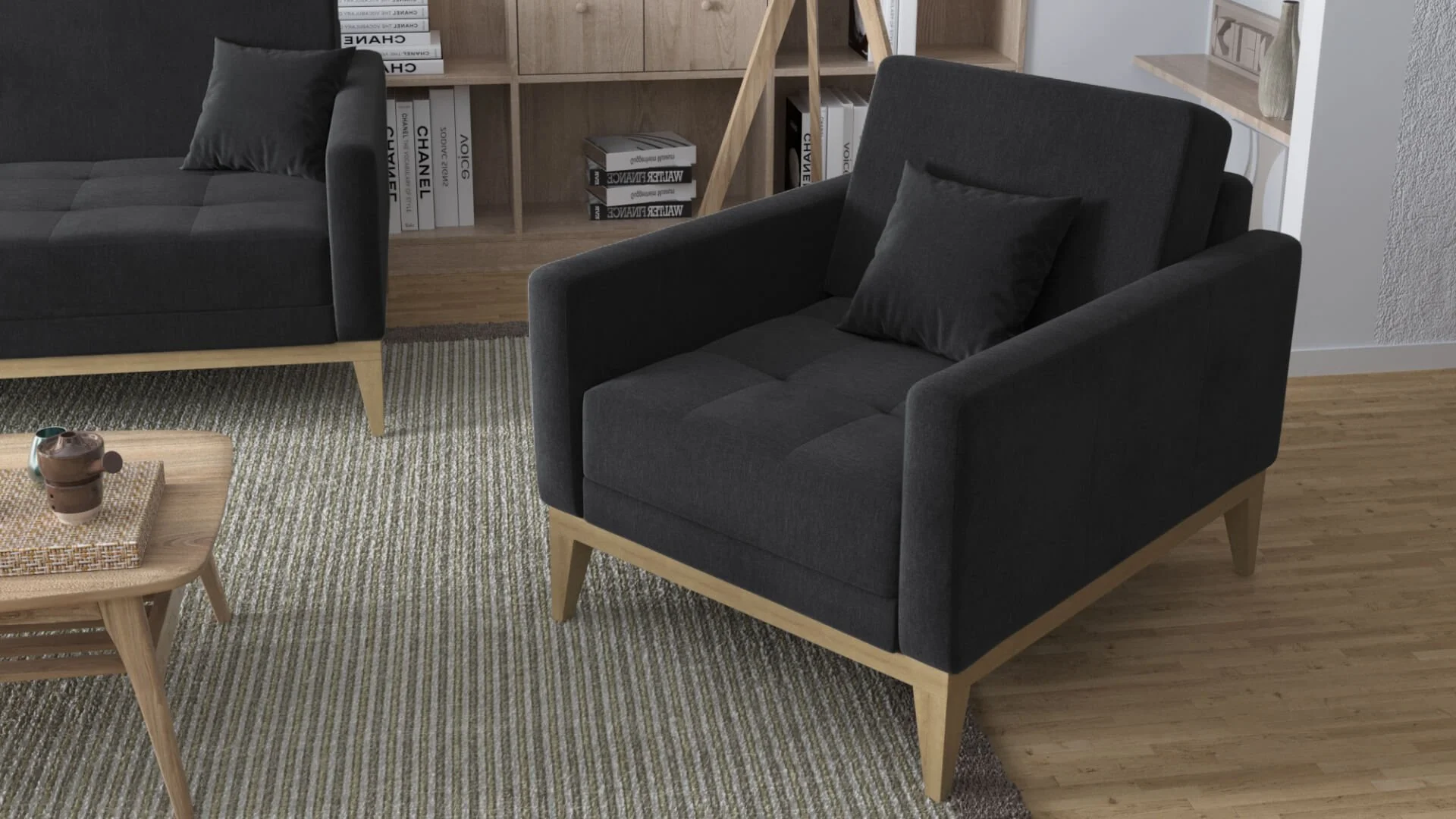 Fauteuil FELIZ noir