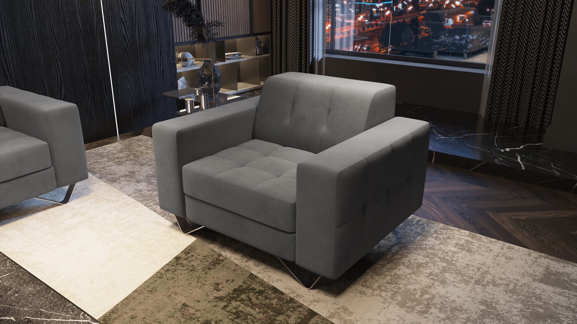 Fauteuil modulable VITORIA gris