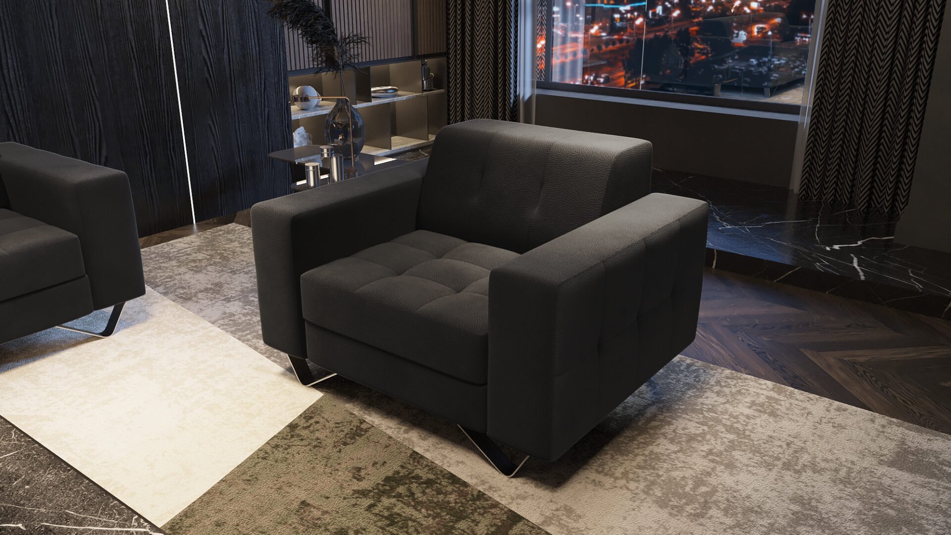 Fauteuil modulable VITORIA noir