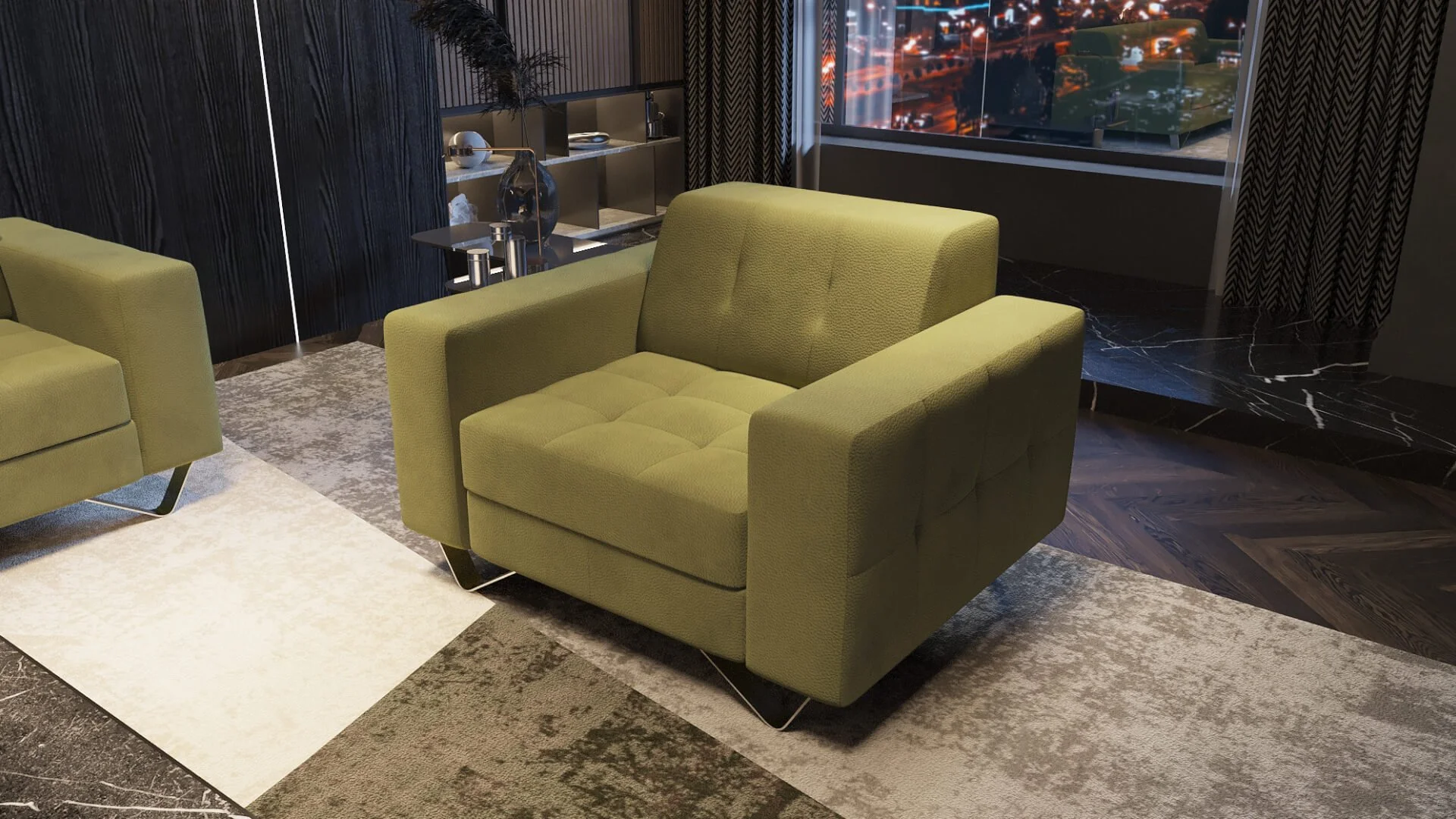 Fauteuil modulable VITORIA vert olive