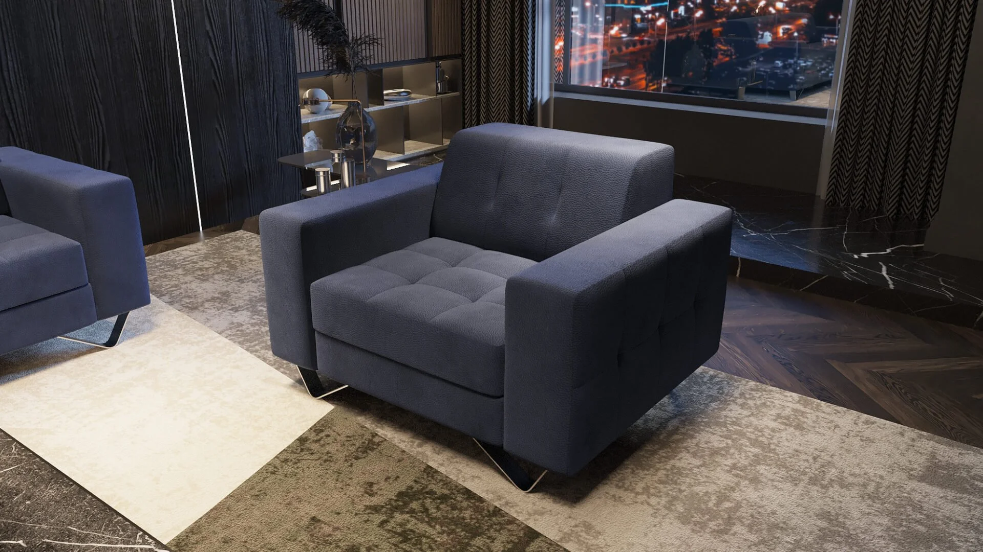 Fauteuil modulable VITORIA bleu