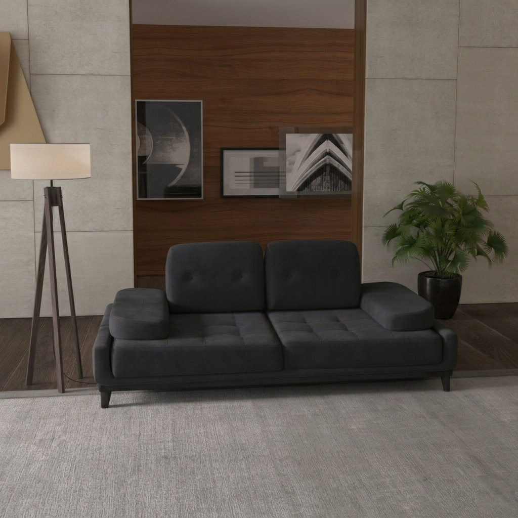 GROSSO canapé 2 places noir.png