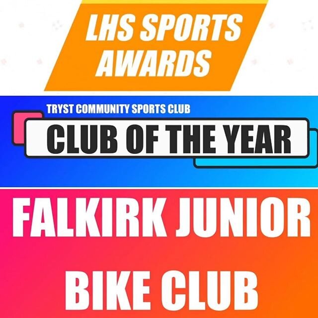 Falkirk Junior Bike Club is the Tryst Community Sports Club, Club of Year for 2020 🎉