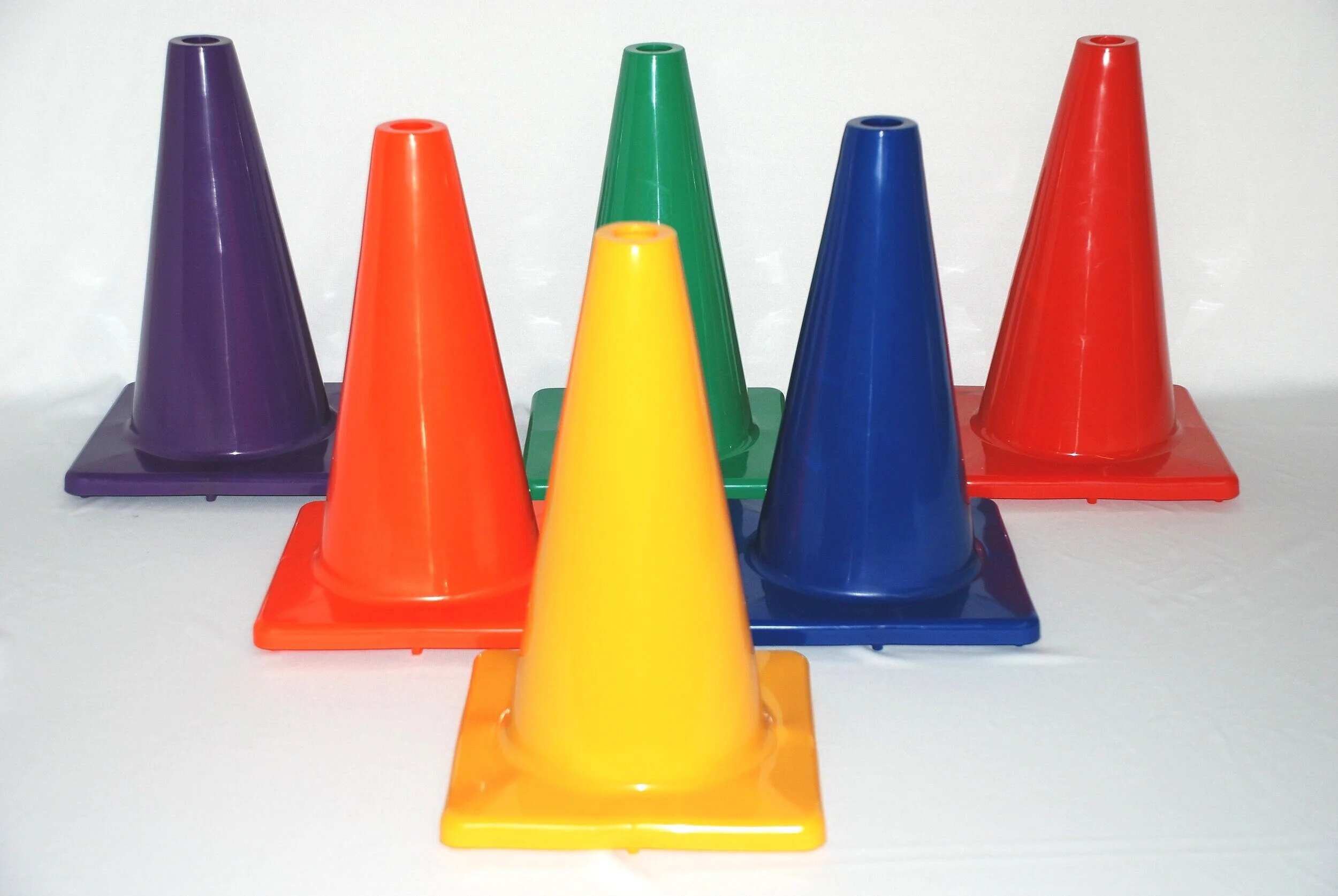 Rainbow Vinyl Cones Set - Square Base