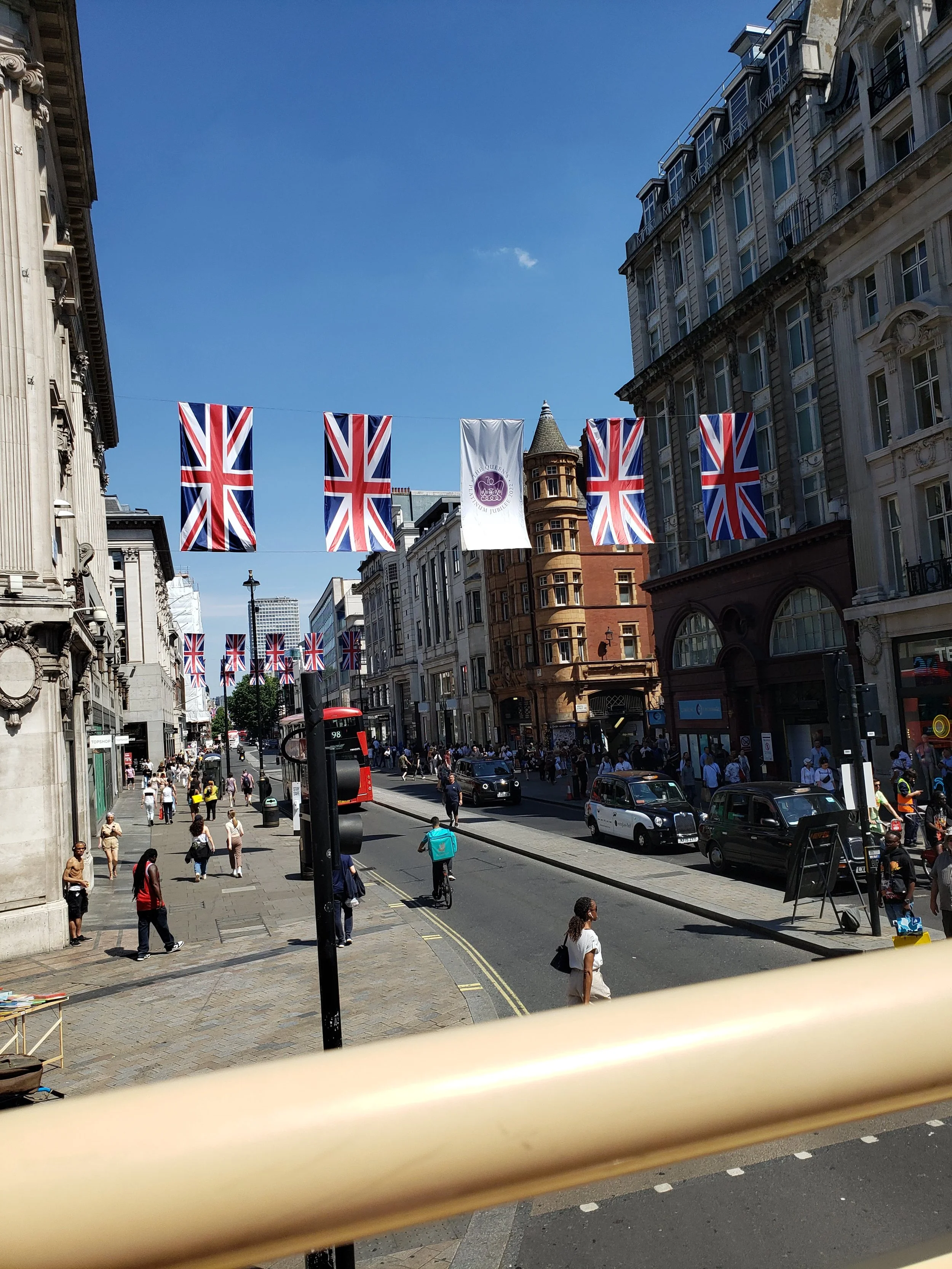  We took a hop-on-hop-off bus tour during our London layover. So many celebrations for the Queen’s jubilee! 