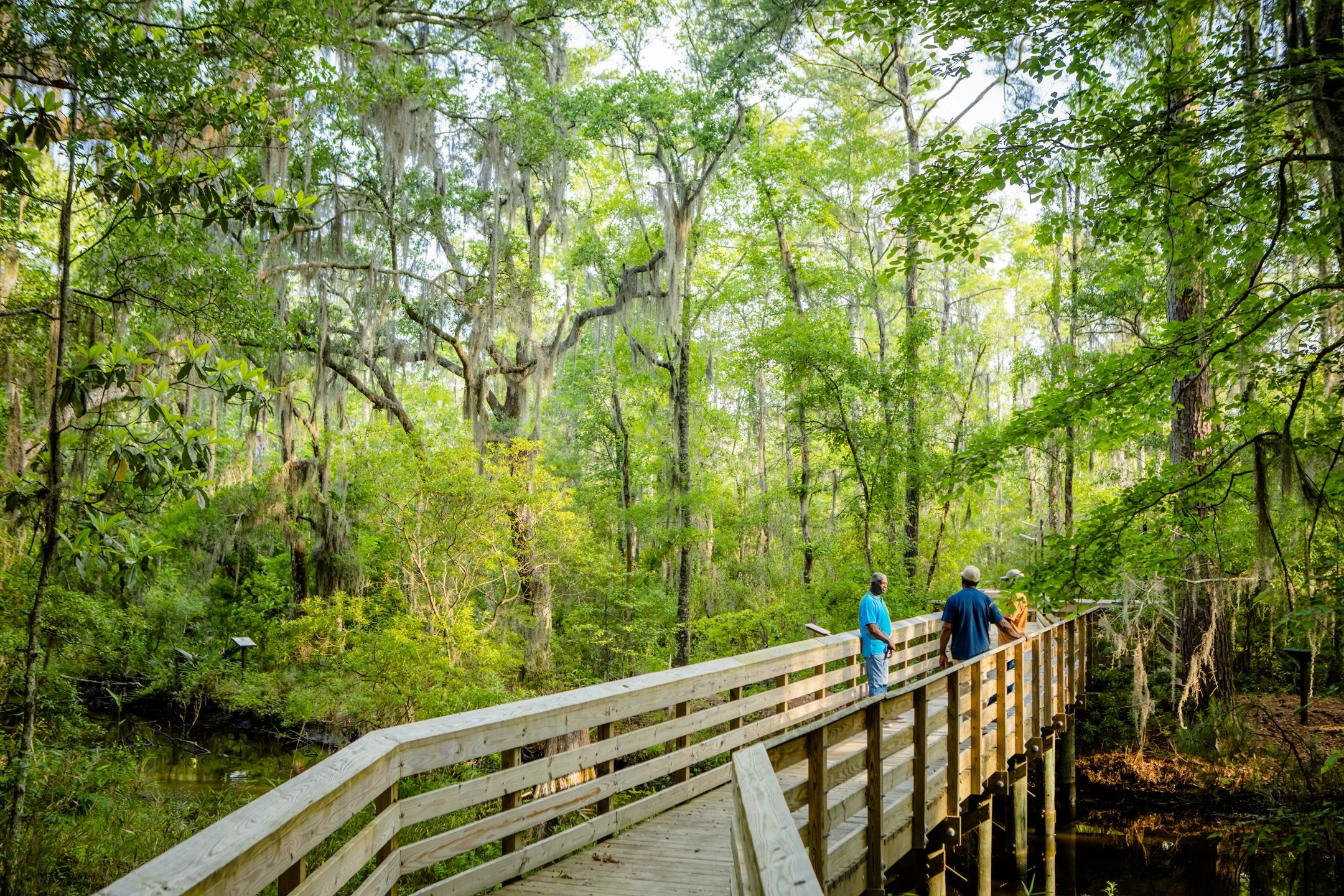 People on bridge baptismal trail.jpg