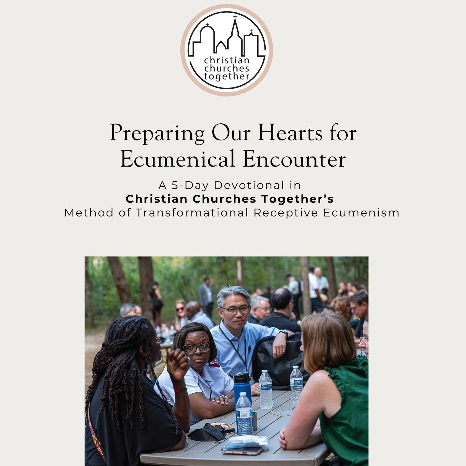 👂✝️🤝 Listening. Learning. Living Unity.

At Christian Churches Together, every conversation is shaped by Receptive Ecumenism &mdash; a practice of listening deeply and learning from one another across our diverse traditions.

To help form CCT parti
