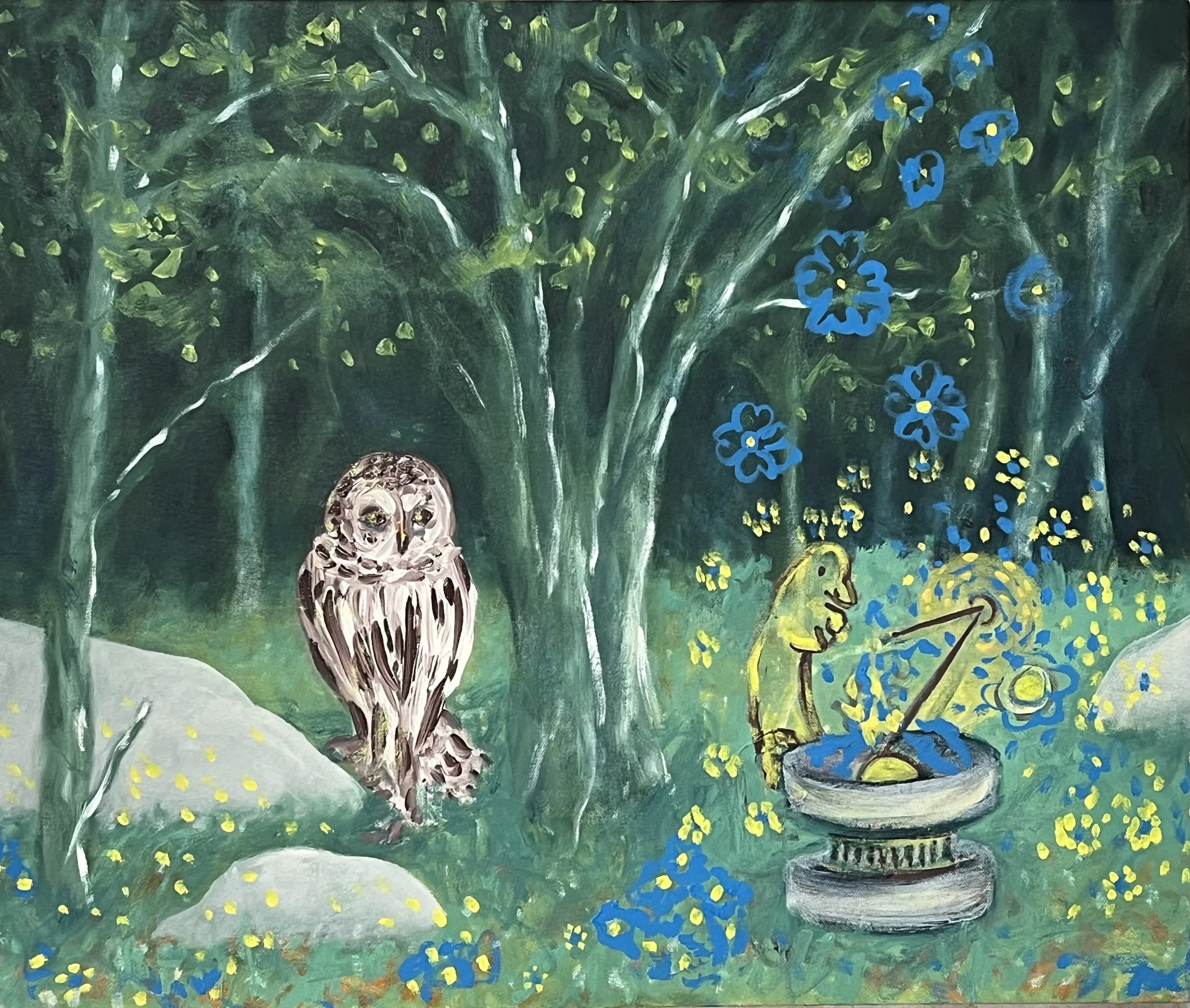   Forget-Me-Not Dial   
oil on canvas / 20 x 24" / 2024