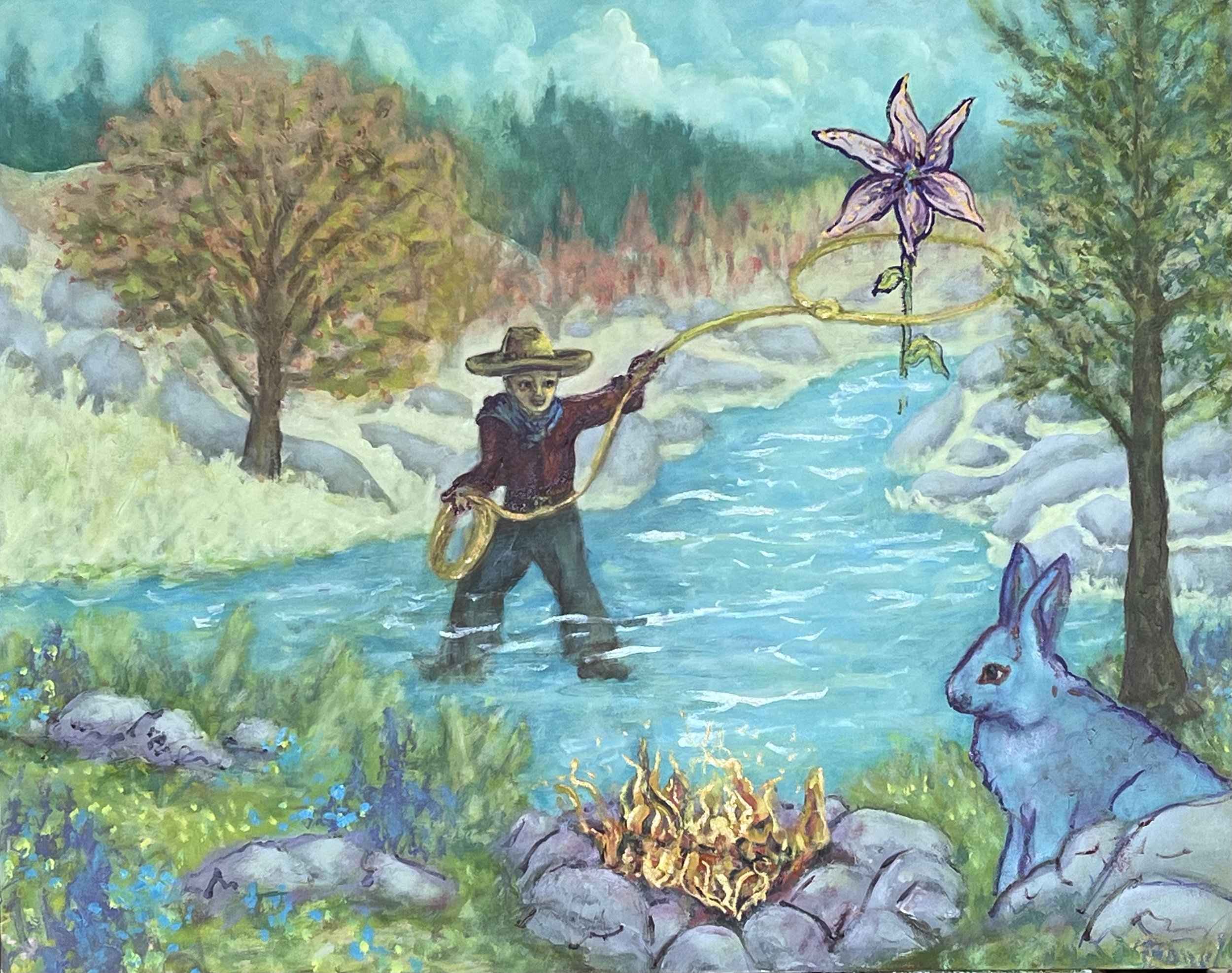   Lasso Flower   
oil on canvas / 24 x 30" / 2024