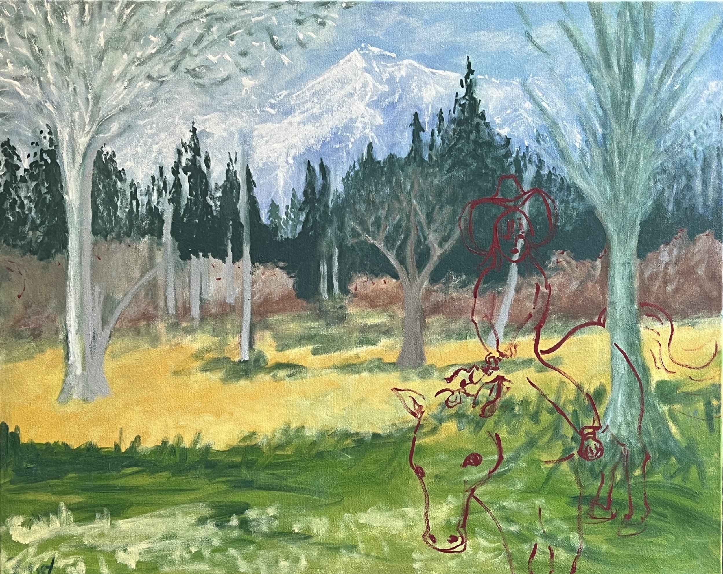   The Rider   
oil on canvas / 24 × 30" / 2025