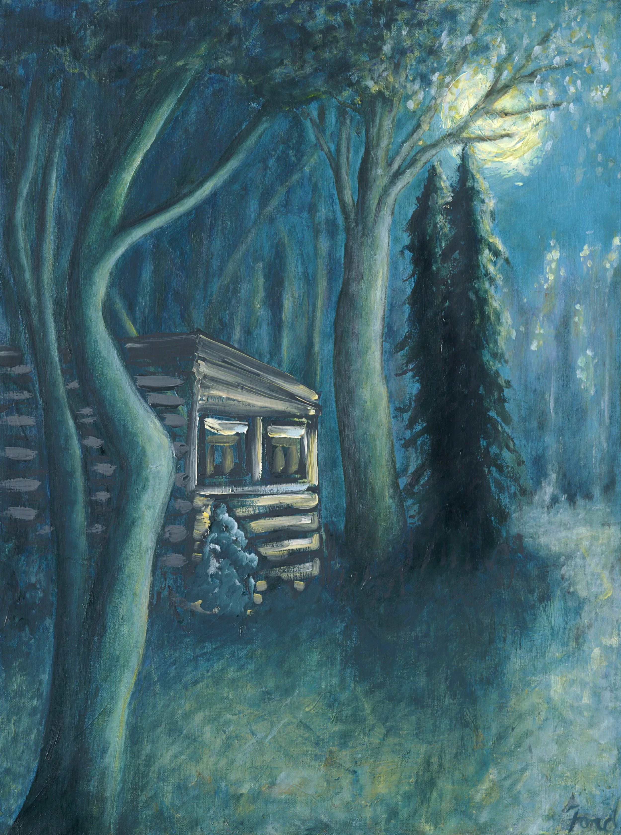 Blue Cabin
oil on canvas / 24 x 18" / 2016