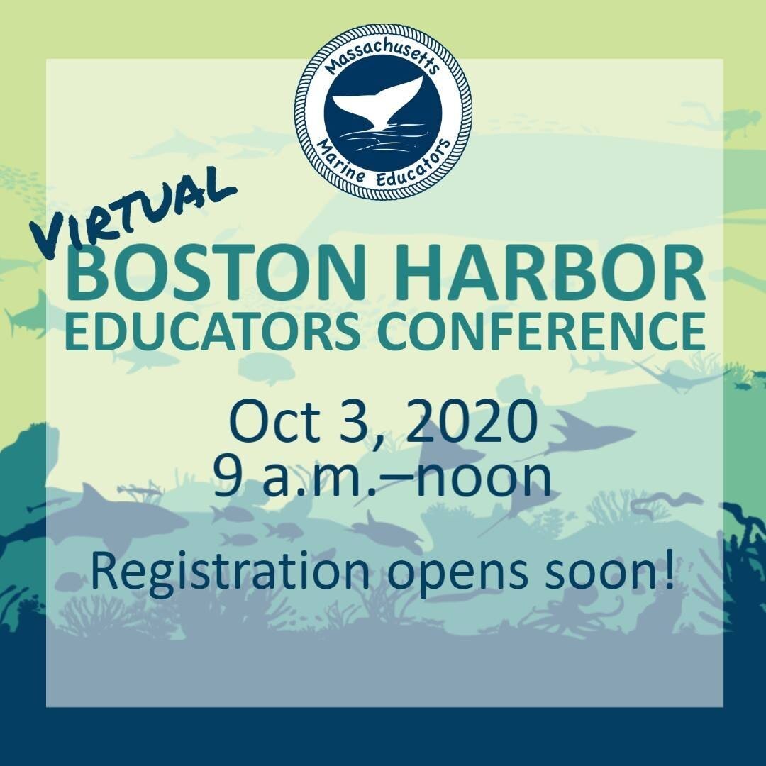 Mark your calendar! Boston Harbor Educators Conference will be held virtually on October 3, 2020. Registration opens soon!

bit.ly/BHMEC2020

#marineeducation #oceaneducation #bostonharbor #boston