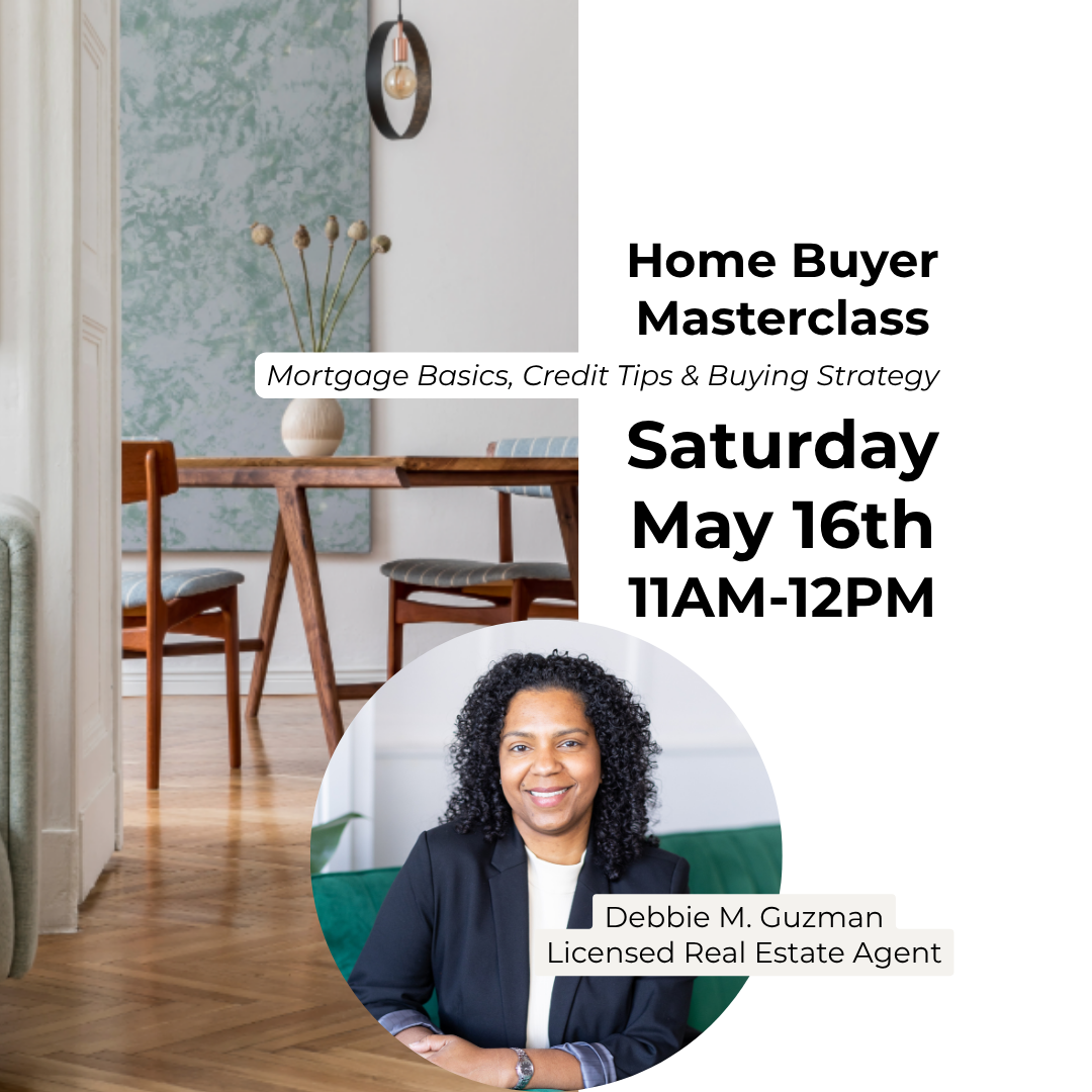 Home Buyer Masterclass details, photo of real estate agent, Debbie Guzman