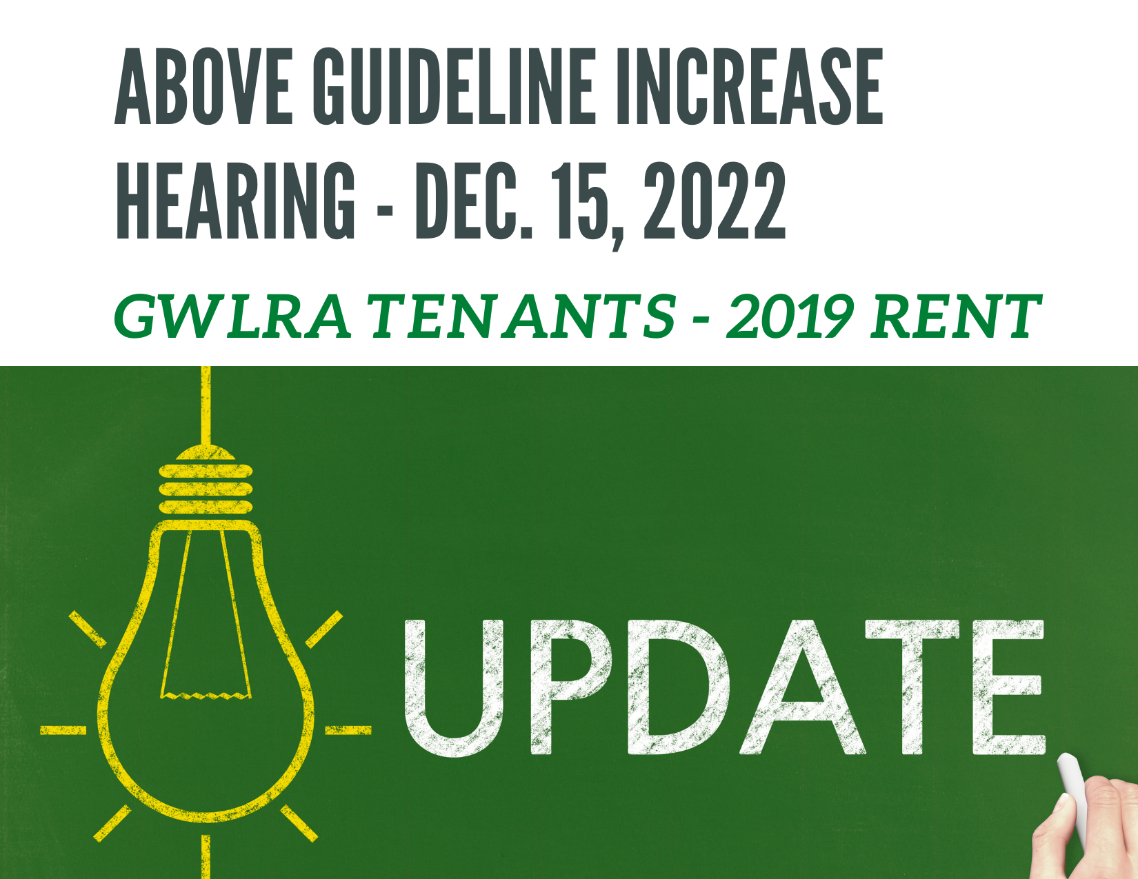 Update on GWLRA's AGI Case Management Hearing on 15/12/2022