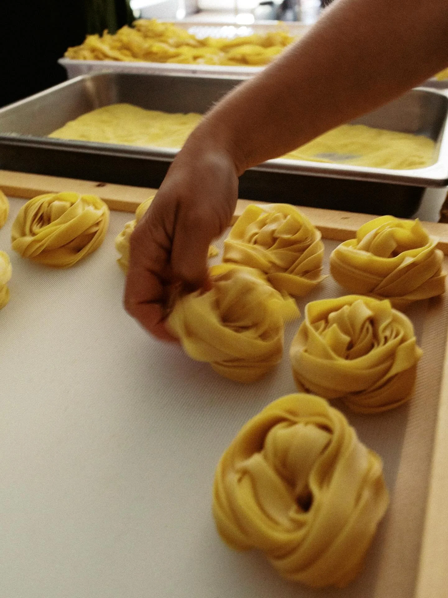 We have some news (coming soon) that&rsquo;s gonna rock your world - a lot of you anyways&hellip; any guesses? 👀 

#freshpasta #shoplocal #shopsmall #smallbatch #lynchburgva #noodsareforsharing #scratch #pasta #brassdie