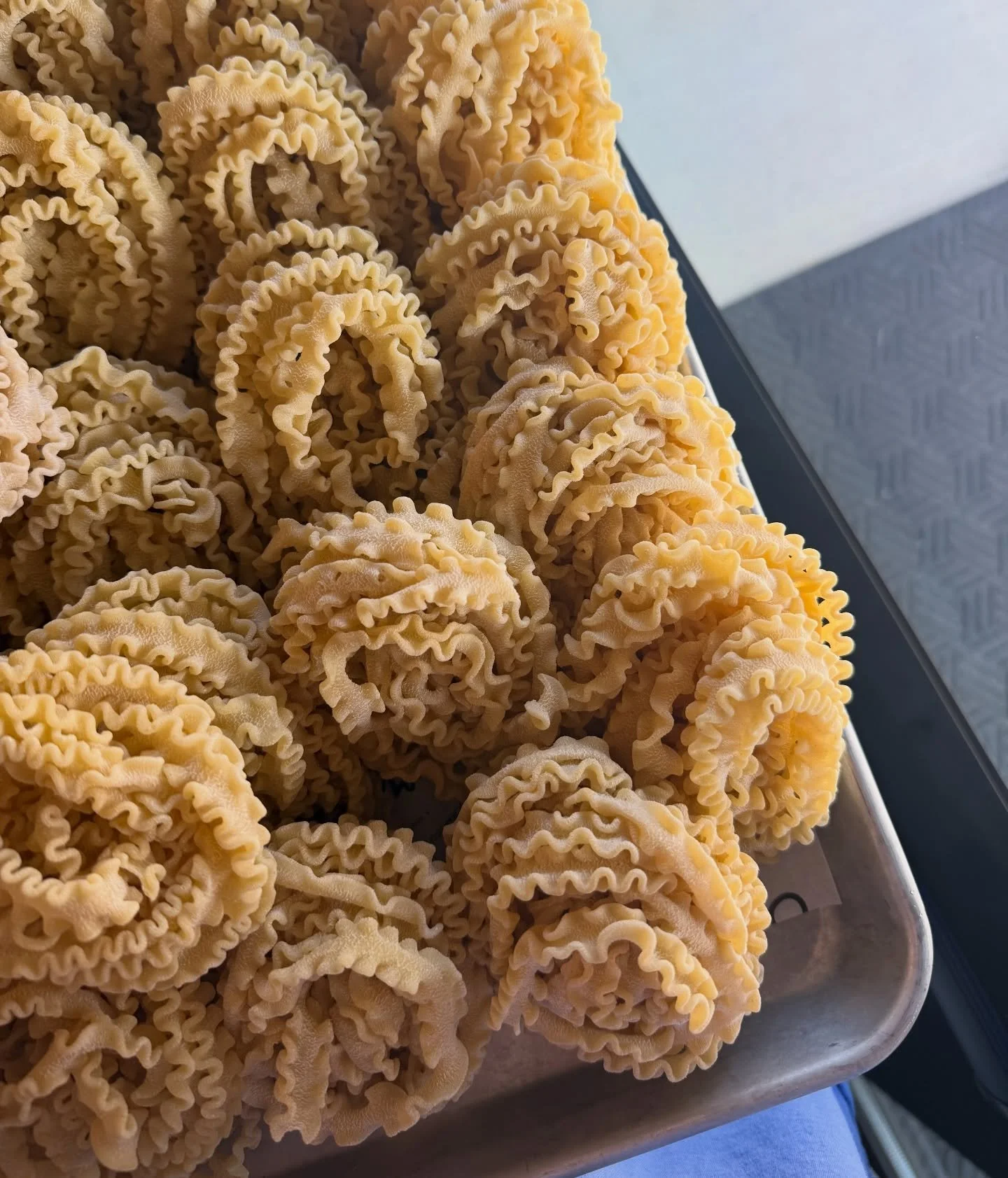 Mafalda noodles bring the drama and the sauce holding power! Come and get em!