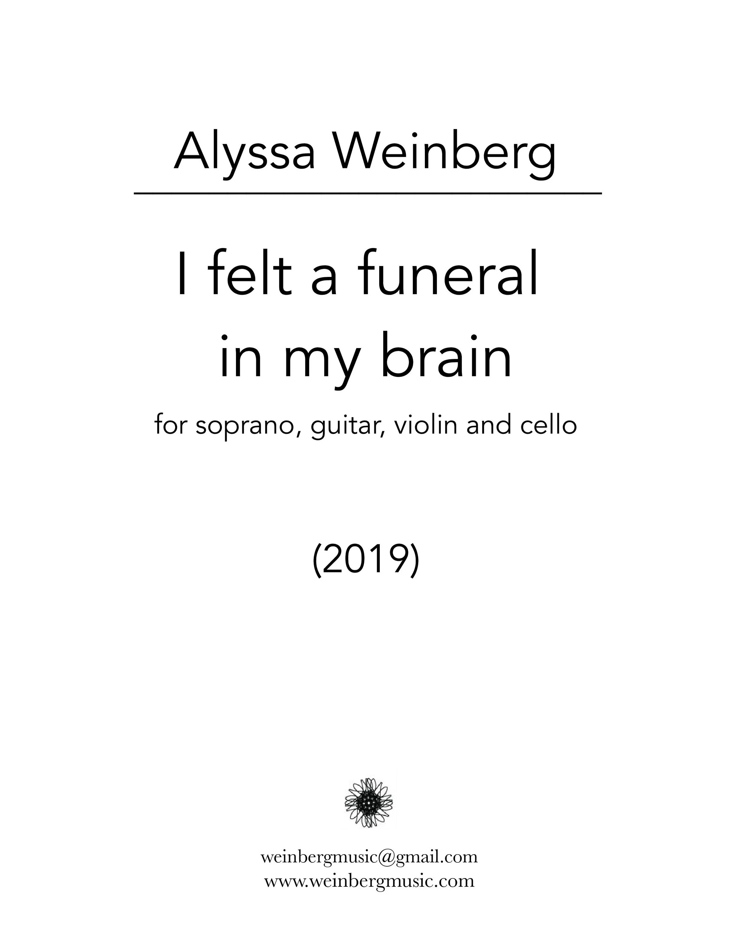 I felt a funeral in my brain (digital download)