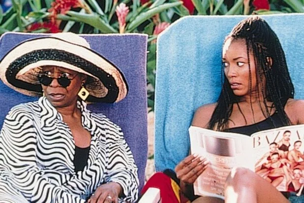 Whoopi Goldberg and Angela Bassett in How Stella Got Her Groove Back.
