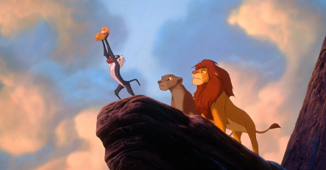 Baby Simba is presented to the kingdom at Pride Rock in Disney’s hit animated feature film The Lion King.