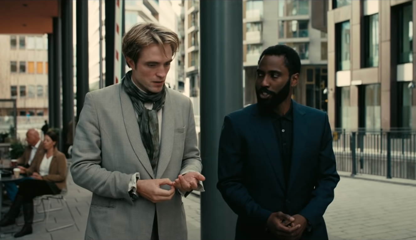 Robert Pattinson and John David Washington in Christopher Nolan’s latest film, Tenet.
