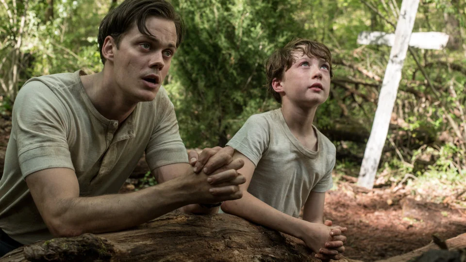 Bill Skarsgard and Michael Banks Repeta in Netflix’s latest crime thriller, The Devil All the Time.