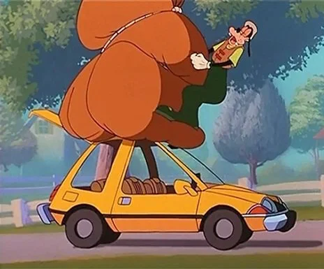 Max and Goofy hit the road on a father-son fishing trip in Disney’s A Goofy Movie.