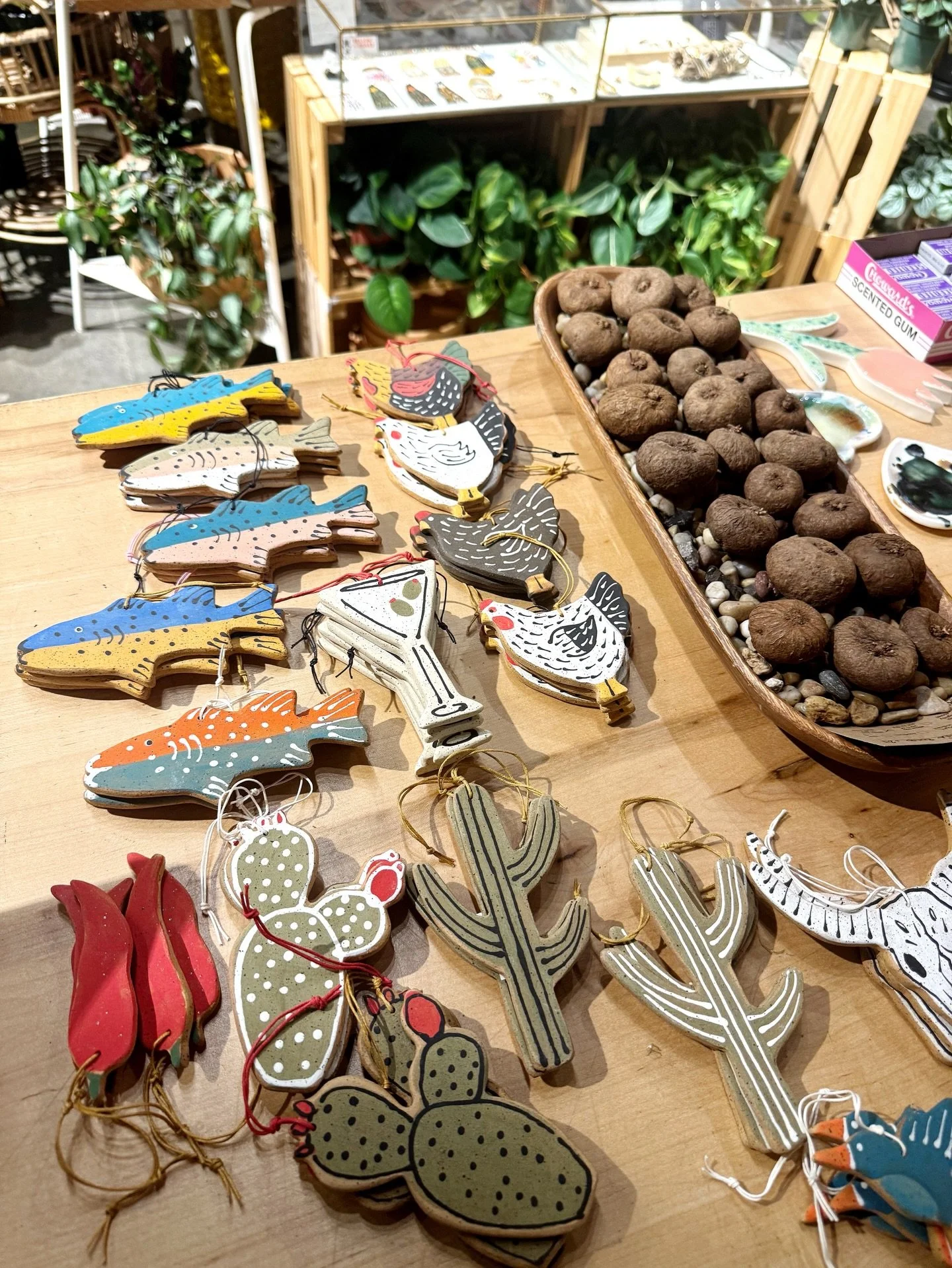 while it may not feel like it with this unseasonably warm weather, the holiday season is officially here!  the shop is stocked with all your favorite goodies + some special additions (like these wonderful @melvilleceramics ornaments&hellip;this is on