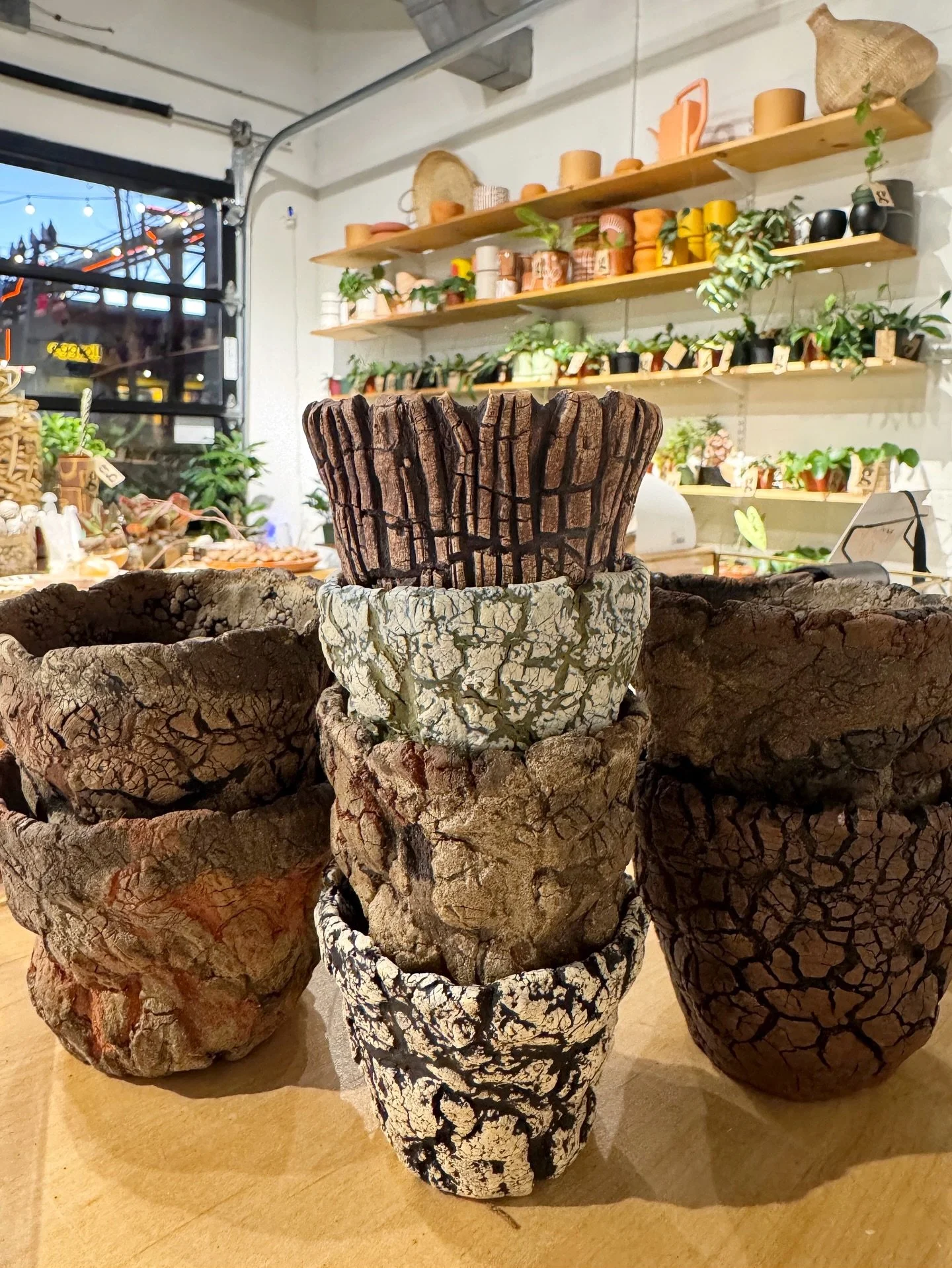 bringing in some amazing new products + artists this year!  first up, we&rsquo;re SUPER psyched to welcome @cooked.earth to the shop!

come let us help you find the perfect plant to pair with one of these stunners!