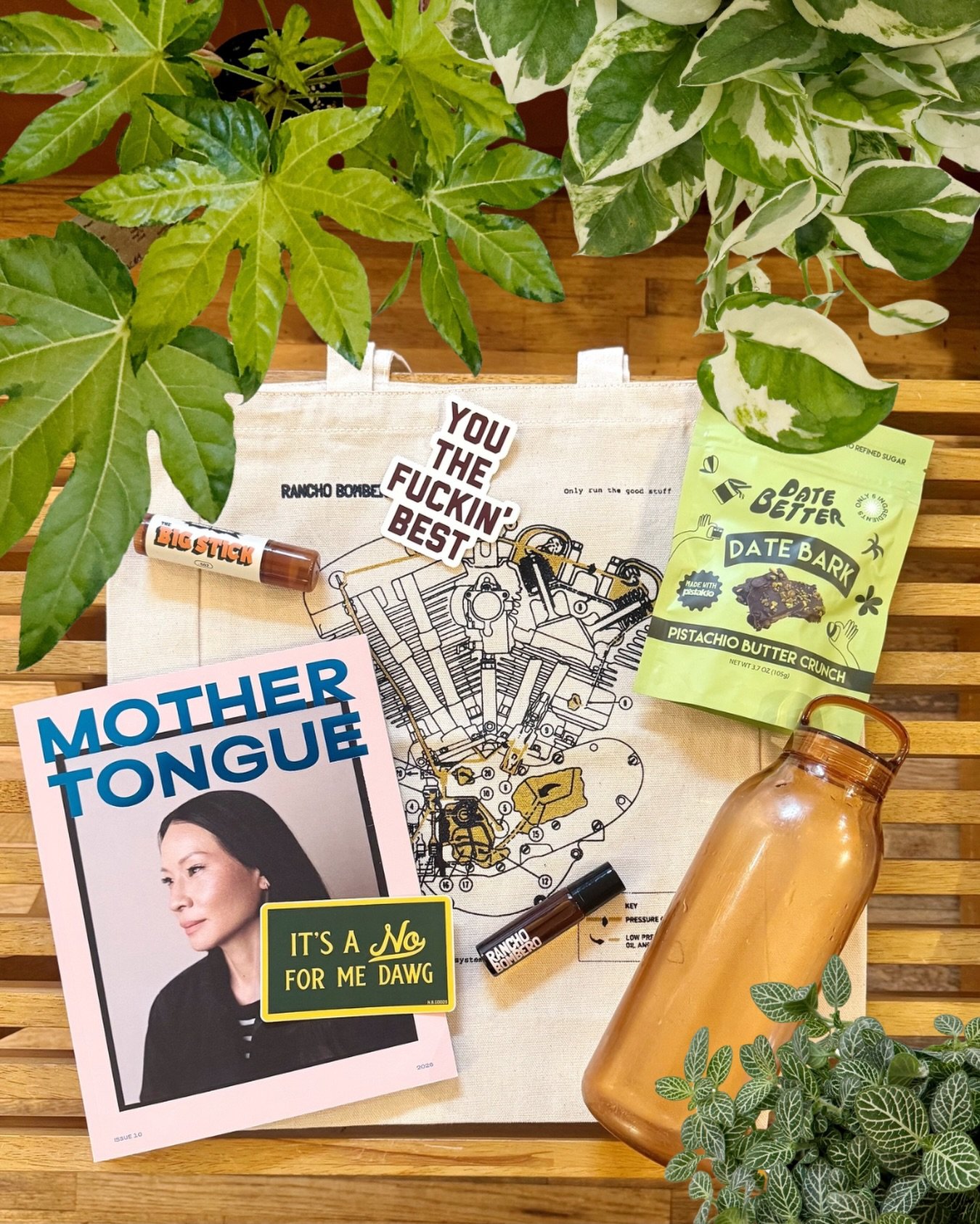 this afternoon i walked in to 9, yes NINE, new orders being delivered! 

here are just a few of the DOZENS of items that arrived.  new stickers bc duh, the newest issue of @mothermag, the newest @datebettersnacks product (pistachio butter crunch 😋),