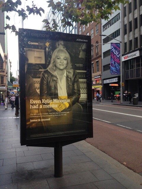 Comm Sec ad campaign 2017 at a Sydney bus stop