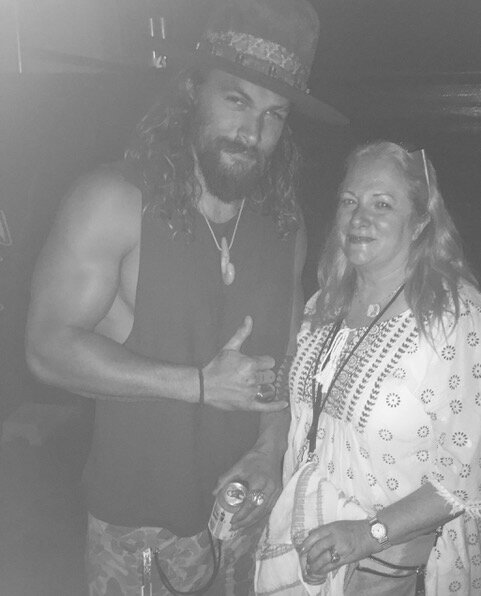 Jason Momoa - aka AquaMan - backstage at Bluesfest Byron Bay 2016