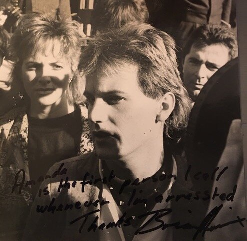 Court appearance with Brian Mannix from Uncanny X Men and his manager Larry. One very naughty boy .