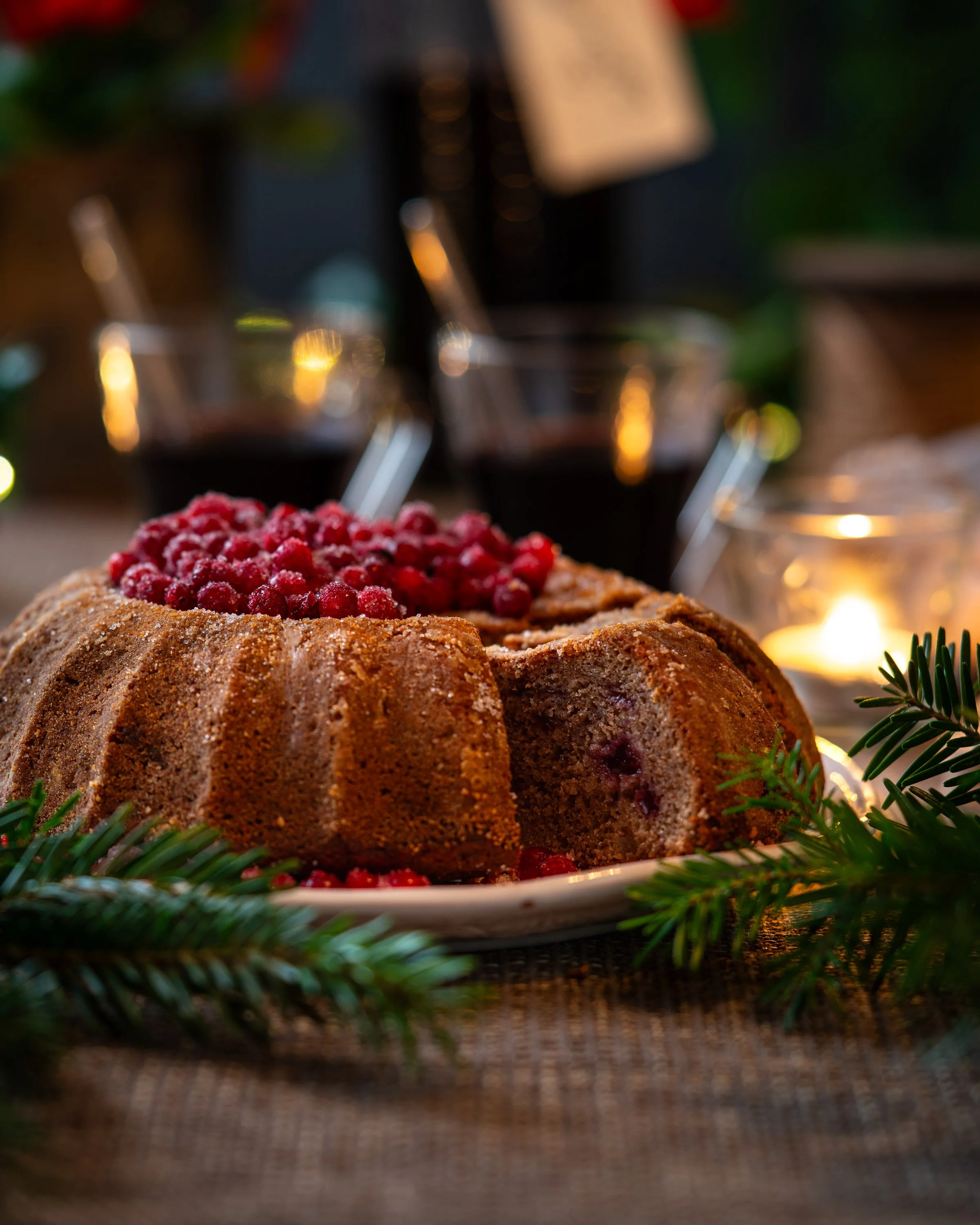 Mjuk pepparkaka med lingon