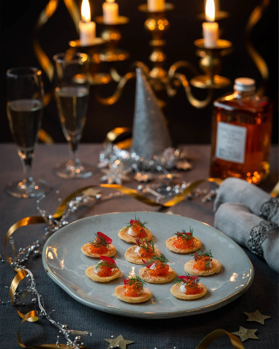 Okonomiyaki med laxrom och whiskycrème 