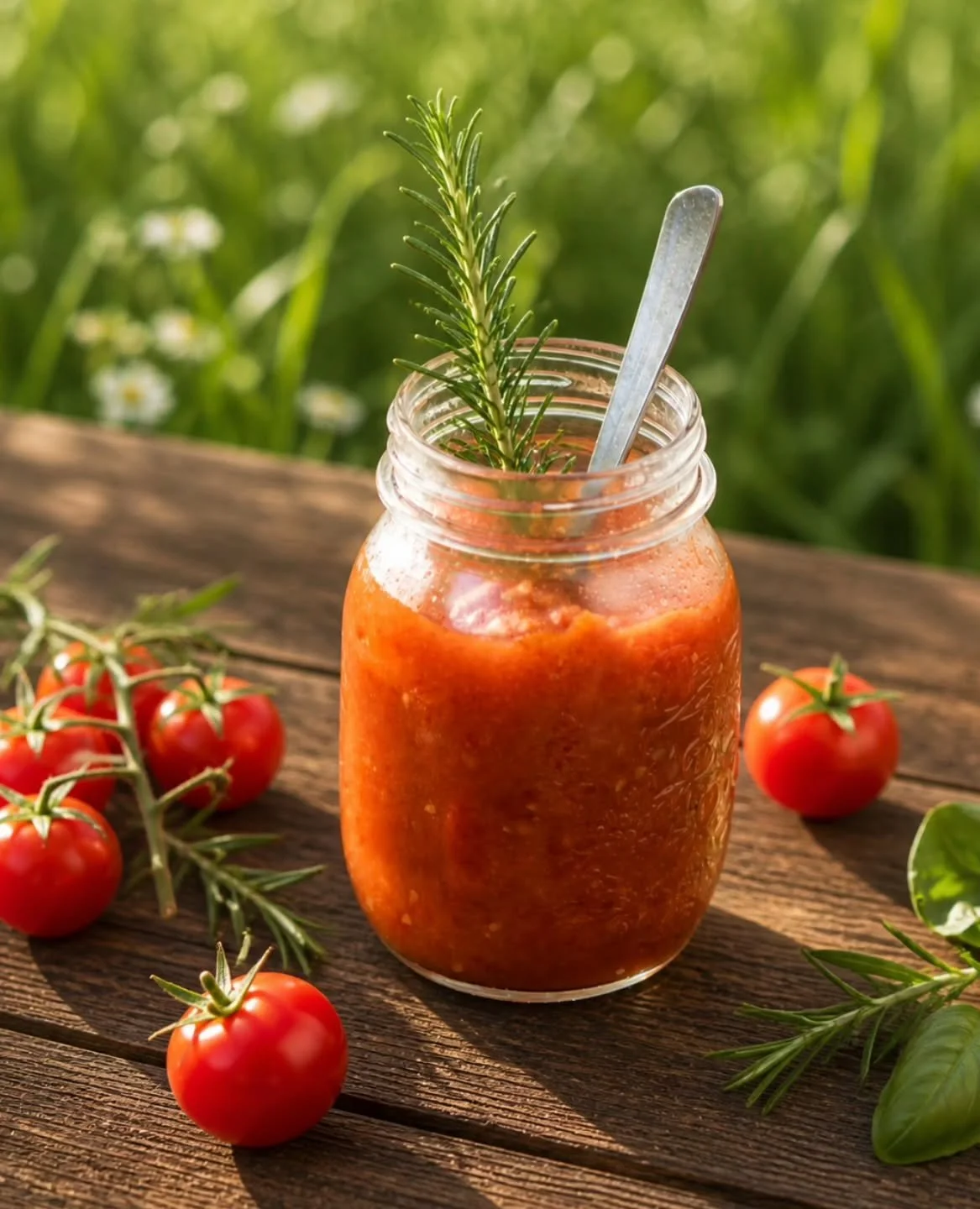 Tomatchutney 🍅

Chutney med en h&auml;rlig s&ouml;tsyrlig smak.
Passar till b&aring;de fisk, k&ouml;tt och vegetariskt!

1,5 kg tomater
2 gula l&ouml;kar
2 vitl&ouml;ksklyftor
2 msk riven f&auml;rsk ingef&auml;ra
2 dl r&ouml;rsocker
1 dl &auml;ppelc