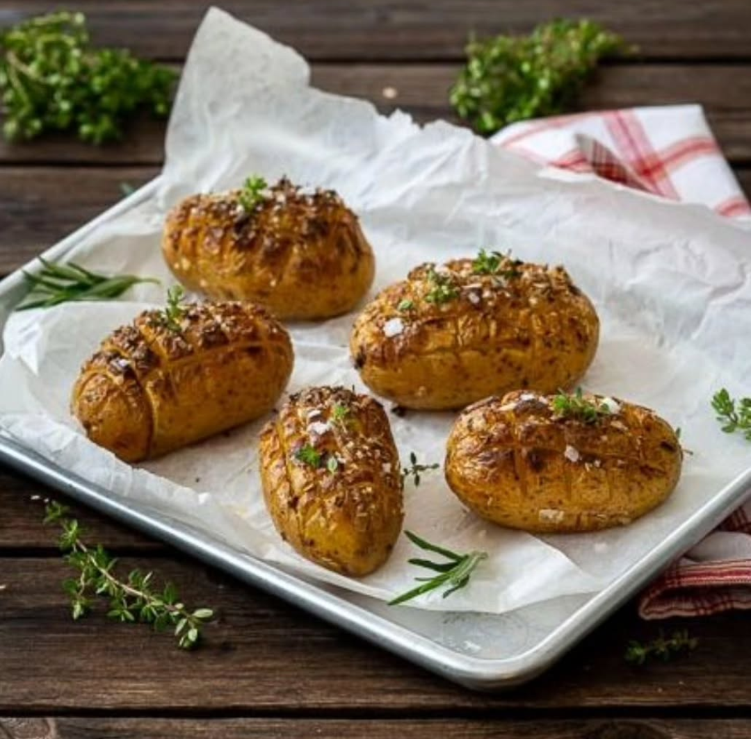 Rostad rutig potatis