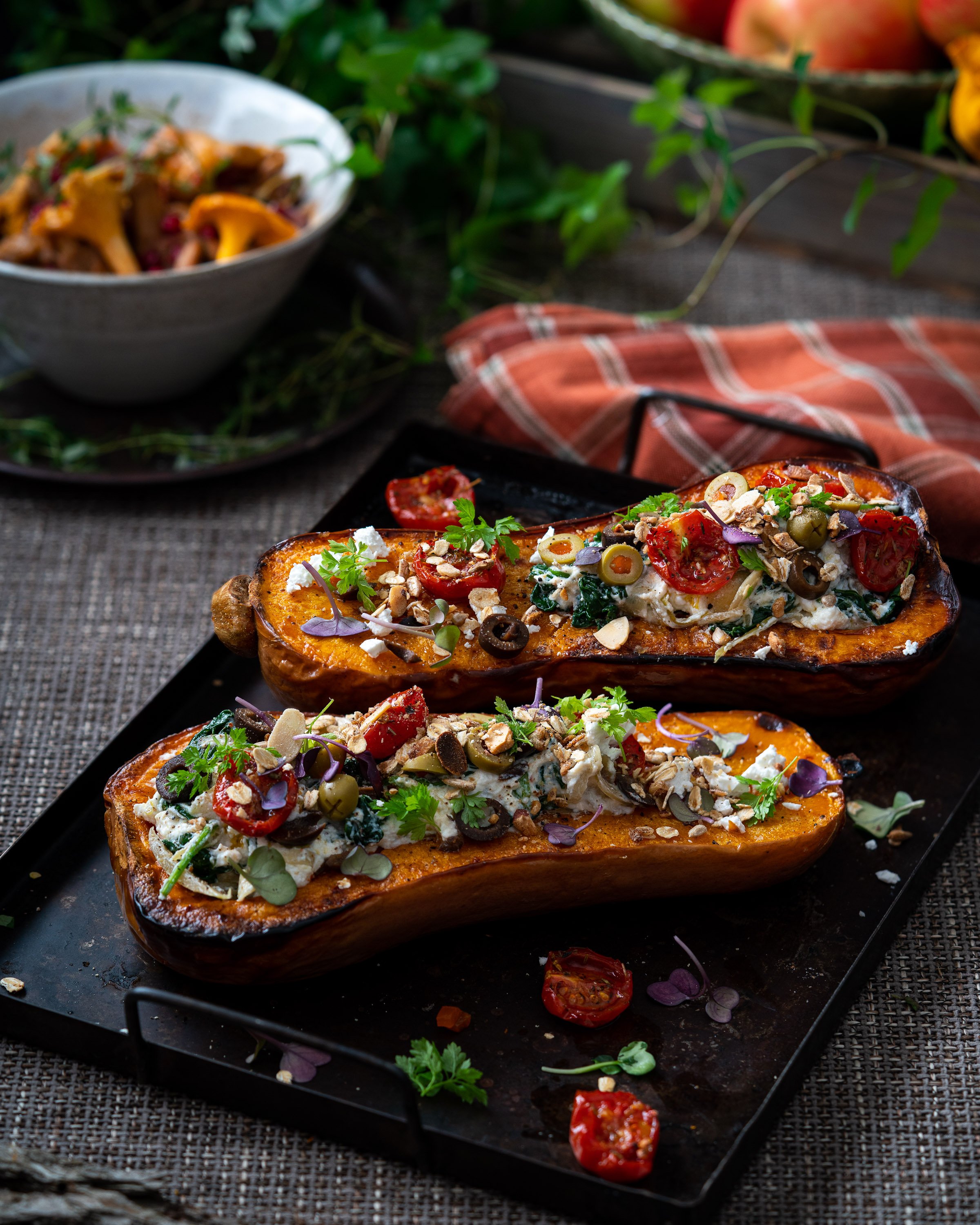 Fylld butternut med ricottaröra