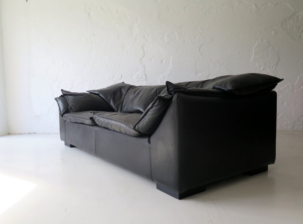 sød underjordisk Danmark Leather "Monza" Sofa, 1970 — LOJA