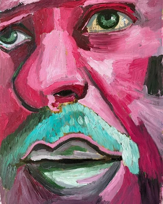 The Algorithm - Iteration 11. Creation, Destruction & Maintenance. Trying to get closer and closer, following the vortex. The underpaint and underlayers present themselves in nice coincidences, it happens “coincidentally” that some parts need not be 