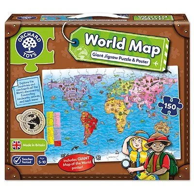 Orchard Toys World Map 150 Piece Puzzle and Poster