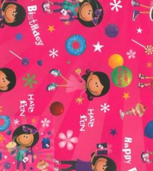 Gift Wrapping - Pink Happy Birthday