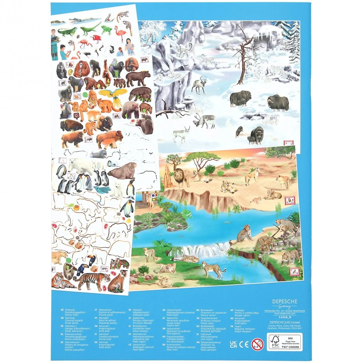 Create Your Zoo Sticker Book (V1) Depesche Toys Bikes Games Toy