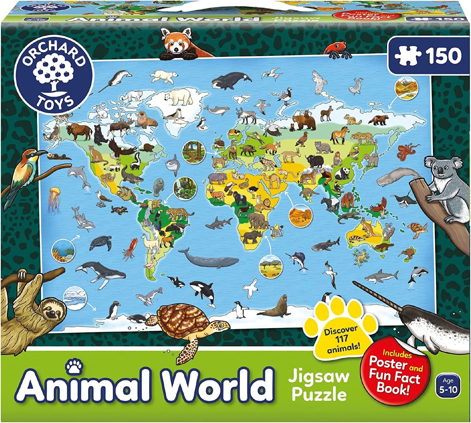Orchard Toys -Animal World Jigsaw Puzzle 150 Pieces